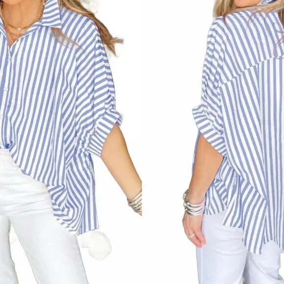 NWOT DAY + MOON oversized button down shirt (S) - Picture 2 of 7